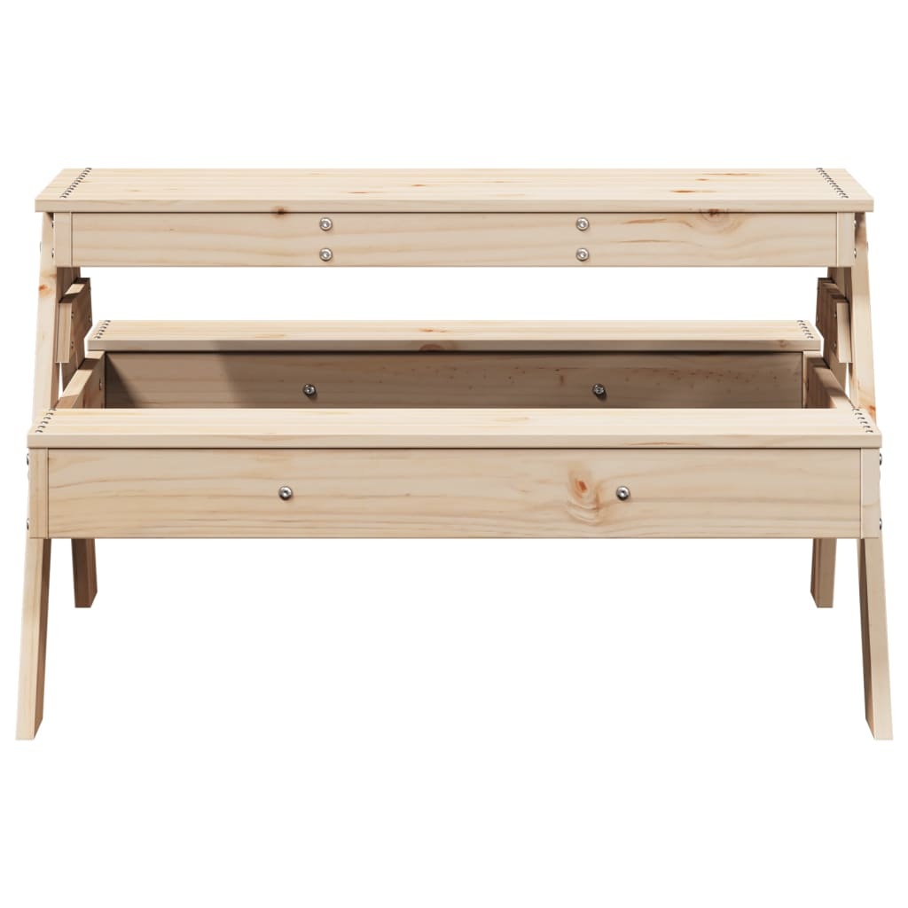 VidaXL Picknicktafel voor kinderen 88x97x52 cm massief grenenhout