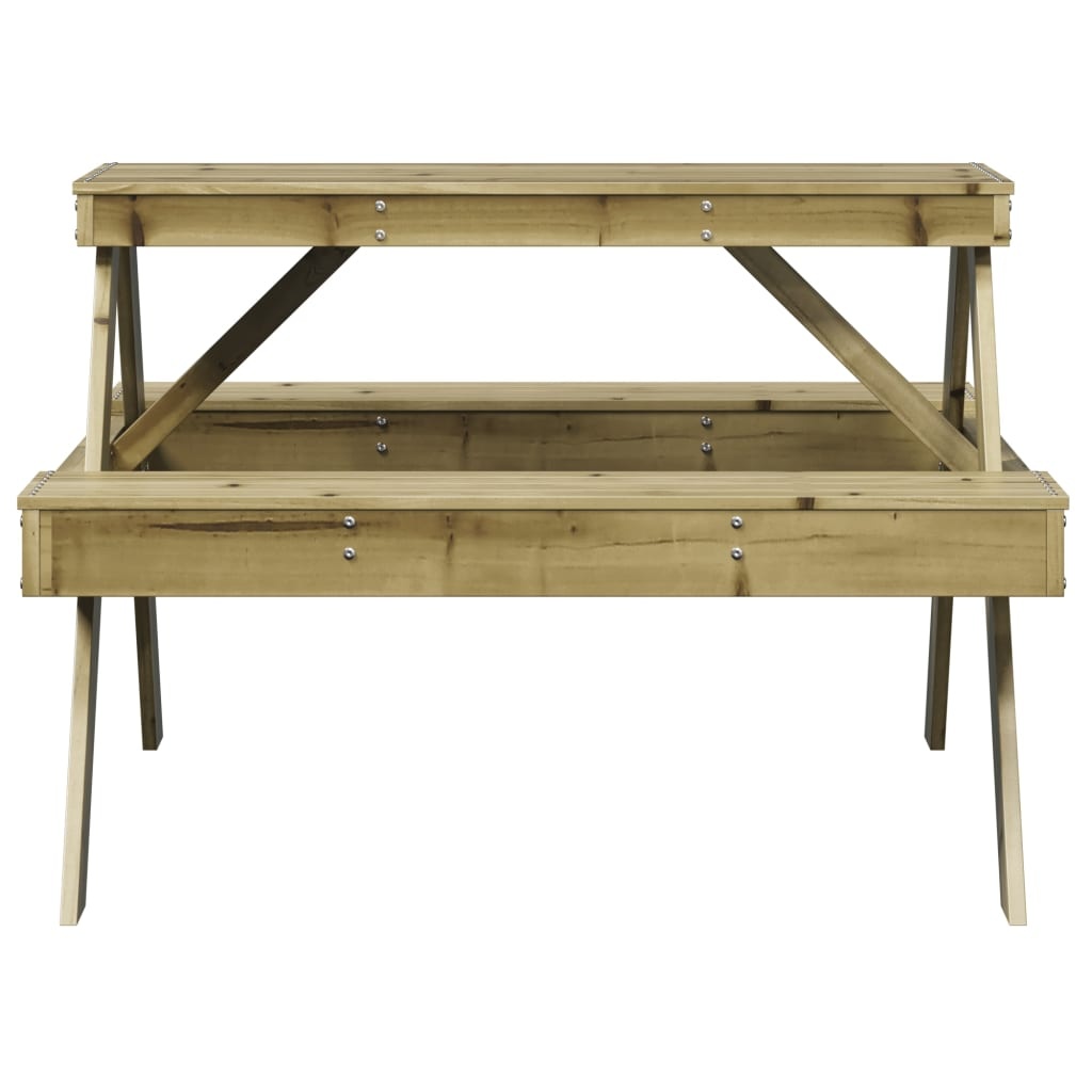 vidaXL Picknicktafel 105x134x75 cm geïmpregneerd grenenhout