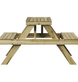 vidaXL Picknicktafel 105x134x75 cm geïmpregneerd grenenhout