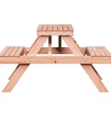 vidaXL Picknicktafel 105x134x75 cm massief douglashout