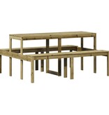 vidaXL Picknicktafel 160x134x75 cm geïmpregneerd grenenhout