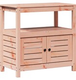 VidaXL Oppottafel met schappen 82,5x45x81 cm massief douglashout