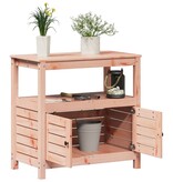 VidaXL Oppottafel met schappen 82,5x45x81 cm massief douglashout