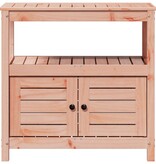VidaXL Oppottafel met schappen 82,5x45x81 cm massief douglashout