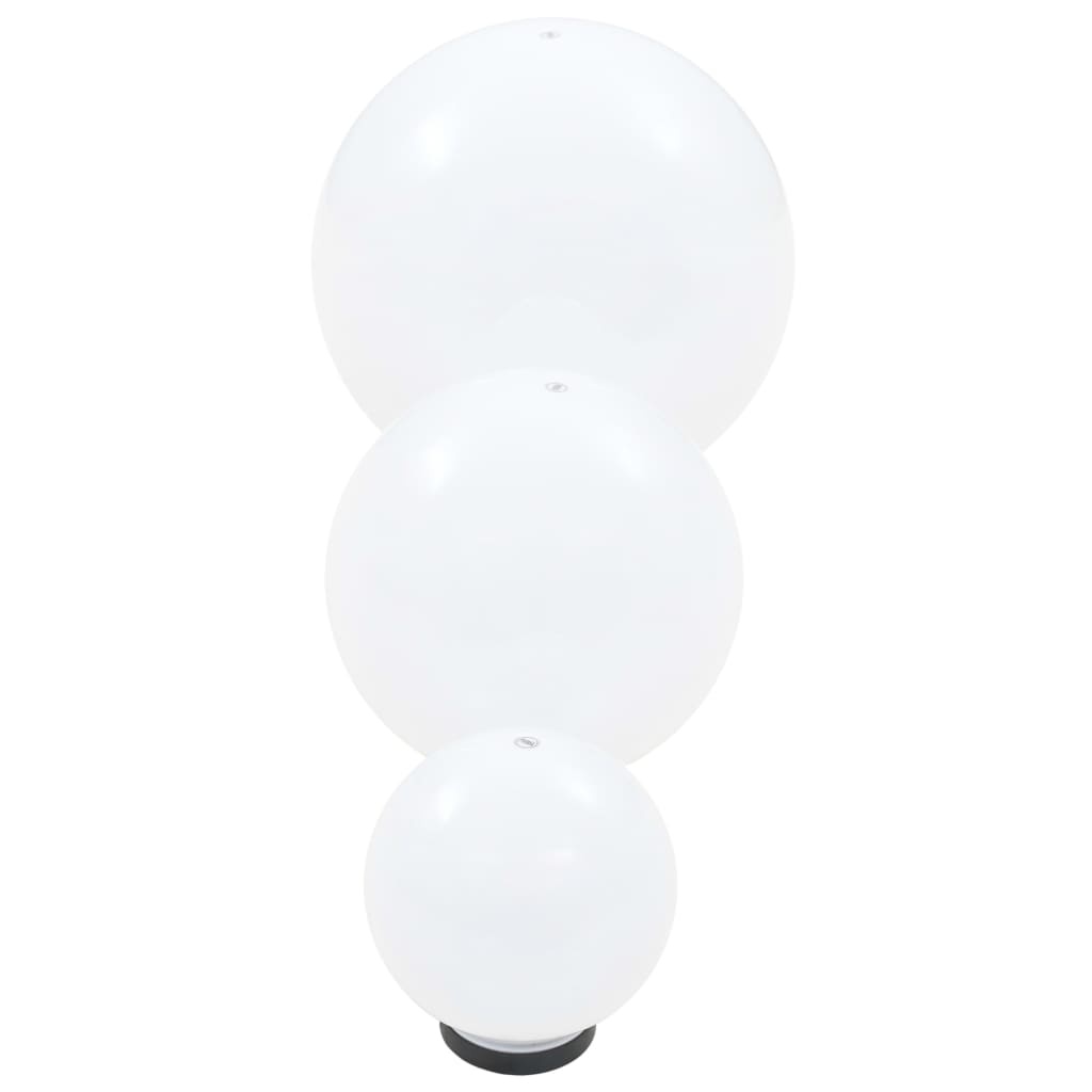 VidaXL LED-bollampen rond 20/30/40 cm PMMA 3 st