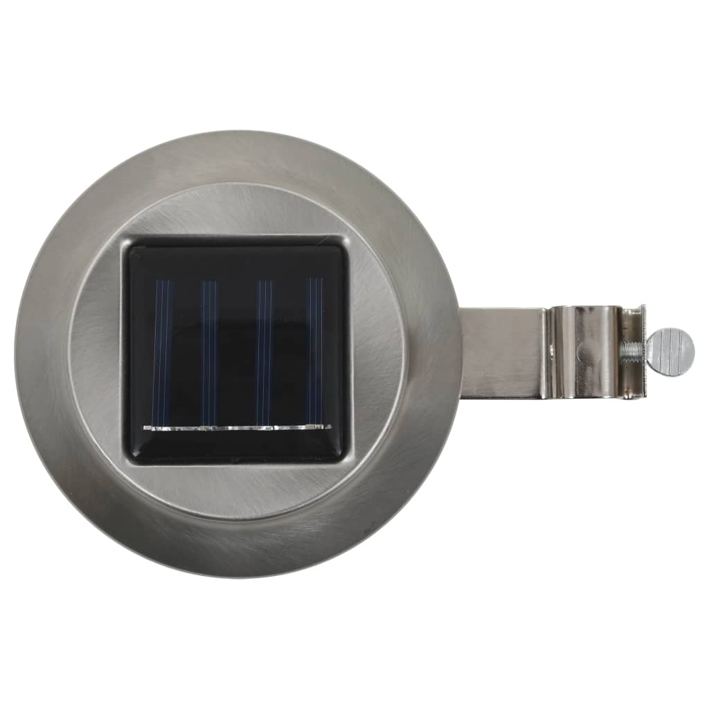 VidaXL LED-solarlampen rond 12 cm wit 6 st