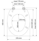 vidaXL Toiletbril BALANCE MDF