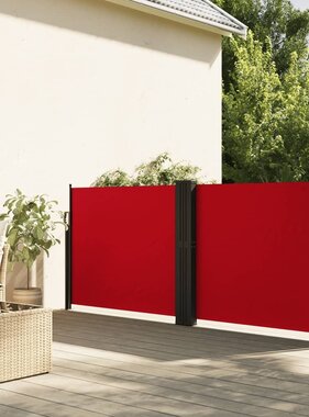 vidaXL Windscherm uittrekbaar 120x1200 cm rood