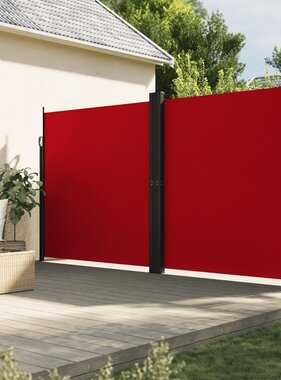 vidaXL Windscherm uittrekbaar 220x1000 cm rood