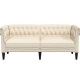 vidaXL Tweezitsbank Chesterfield-stijl stof