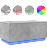 VidaXL Salontafel met LED-verlichting 90x50x40 cm betongrijs