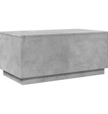 VidaXL Salontafel met LED-verlichting 90x50x40 cm betongrijs
