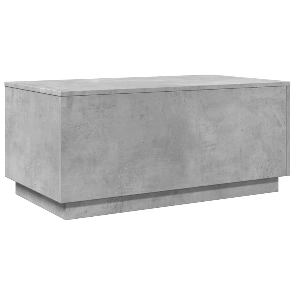 VidaXL Salontafel met LED-verlichting 90x50x40 cm betongrijs