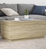 VidaXL Salontafel met LED-verlichting 90x50x40 cm sonoma eikenkleurig