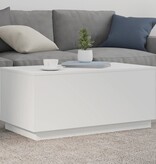 VidaXL Salontafel met LED-verlichting 90x50x40 cm wit