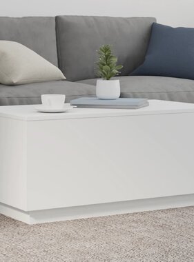 VidaXL Salontafel met LED-verlichting 90x50x40 cm wit