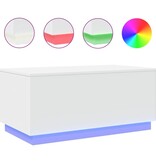 VidaXL Salontafel met LED-verlichting 90x50x40 cm wit