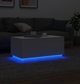 VidaXL Salontafel met LED-verlichting 90x50x40 cm wit