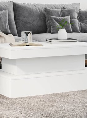 VidaXL Salontafel met LED-verlichting 90x50x40 cm wit