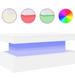 VidaXL Salontafel met LED-verlichting 90x50x40 cm wit