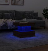 VidaXL Salontafel met LED-verlichting 50x50x40 cm bruin eikenkleur
