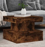 VidaXL Salontafel met metalen poten 50x50x40 cm gerookt eikenkleurig