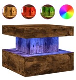 VidaXL Salontafel met metalen poten 50x50x40 cm gerookt eikenkleurig