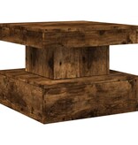 VidaXL Salontafel met metalen poten 50x50x40 cm gerookt eikenkleurig