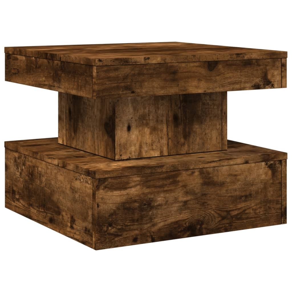 VidaXL Salontafel met metalen poten 50x50x40 cm gerookt eikenkleurig