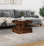 VidaXL Salontafel met metalen poten 50x50x40 cm gerookt eikenkleurig
