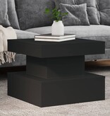 VidaXL Salontafel met LED-verlichting 50x50x40 cm zwart