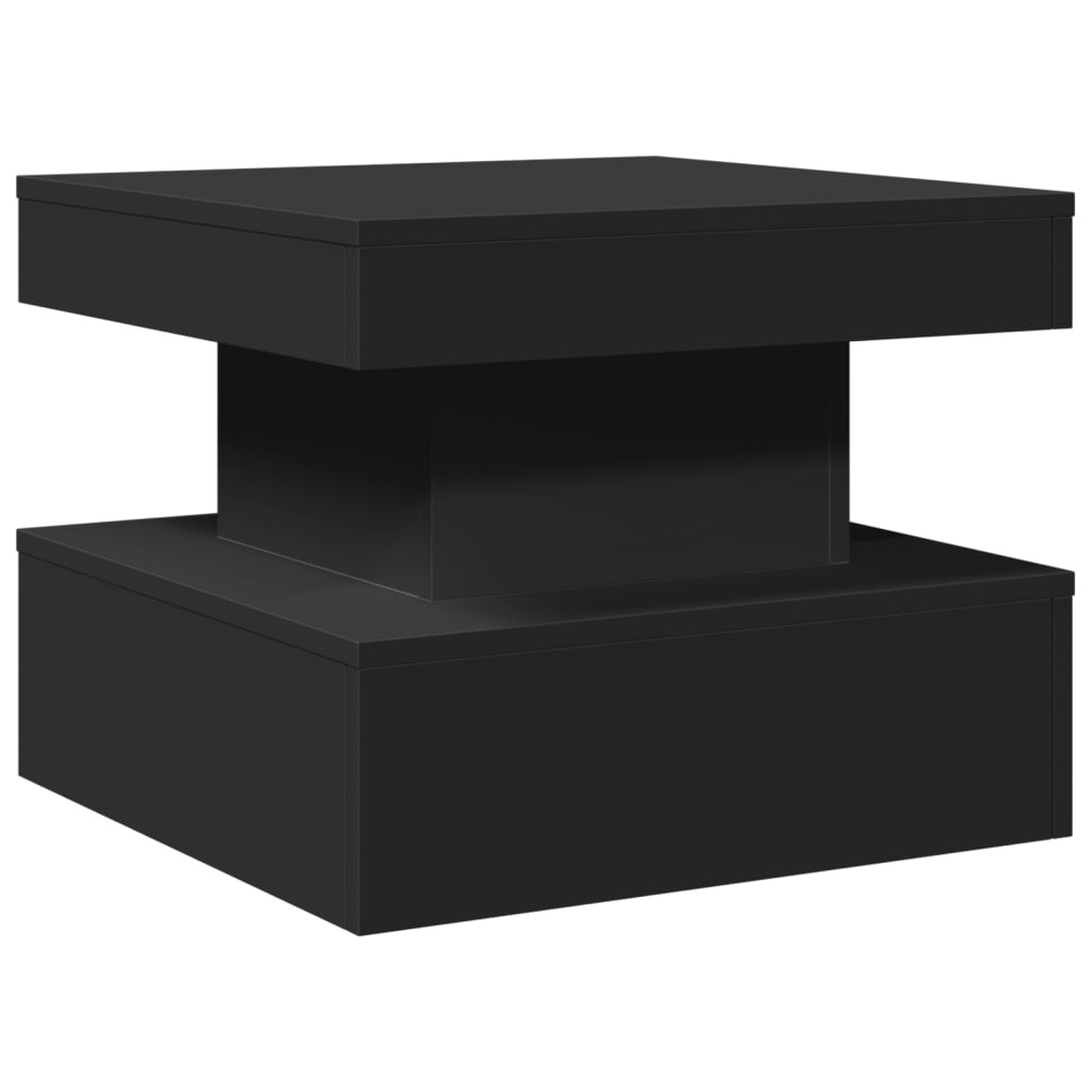 VidaXL Salontafel met LED-verlichting 50x50x40 cm zwart