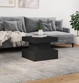 VidaXL Salontafel met LED-verlichting 50x50x40 cm zwart
