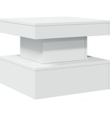 VidaXL Salontafel met LED-verlichting 50x50x40 cm wit