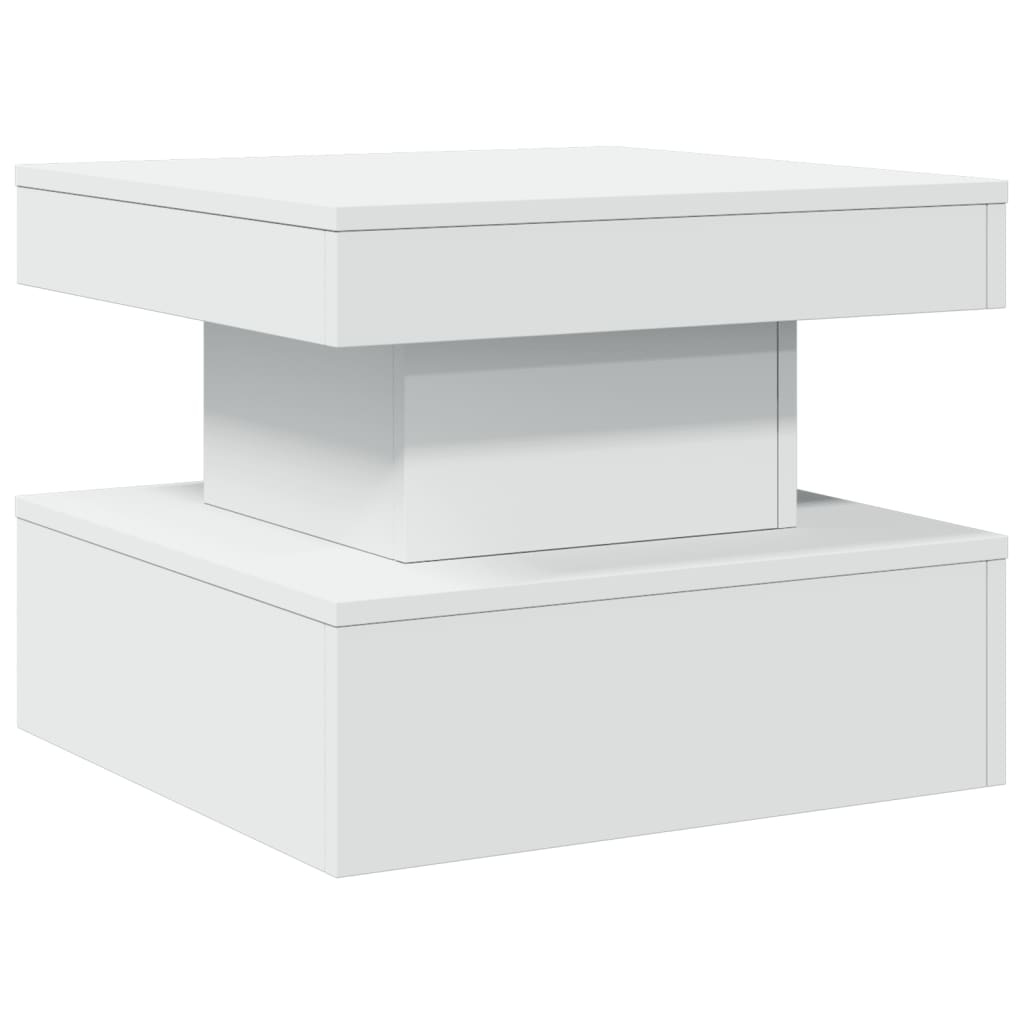 VidaXL Salontafel met LED-verlichting 50x50x40 cm wit