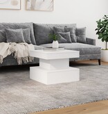 VidaXL Salontafel met LED-verlichting 50x50x40 cm wit