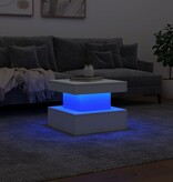 VidaXL Salontafel met LED-verlichting 50x50x40 cm wit