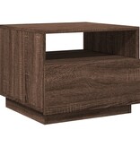 VidaXL Salontafel met LED-verlichting 50x49x40 cm bruineikenkleurig
