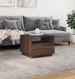 VidaXL Salontafel met LED-verlichting 50x49x40 cm bruineikenkleurig