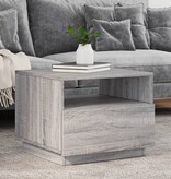 VidaXL Salontafel met LED-verlichting 50x49x40 cm grijs sonoma eiken