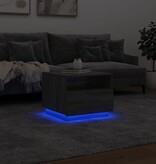 VidaXL Salontafel met LED-verlichting 50x49x40 cm grijs sonoma eiken