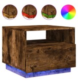 VidaXL Salontafel met LED-verlichting 50x49x40 cm gerookt eikenkleurig