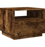 VidaXL Salontafel met LED-verlichting 50x49x40 cm gerookt eikenkleurig