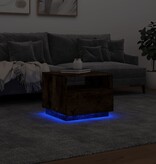 VidaXL Salontafel met LED-verlichting 50x49x40 cm gerookt eikenkleurig