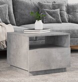 VidaXL Salontafel met LED-verlichting 50x49x40 cm betongrijs