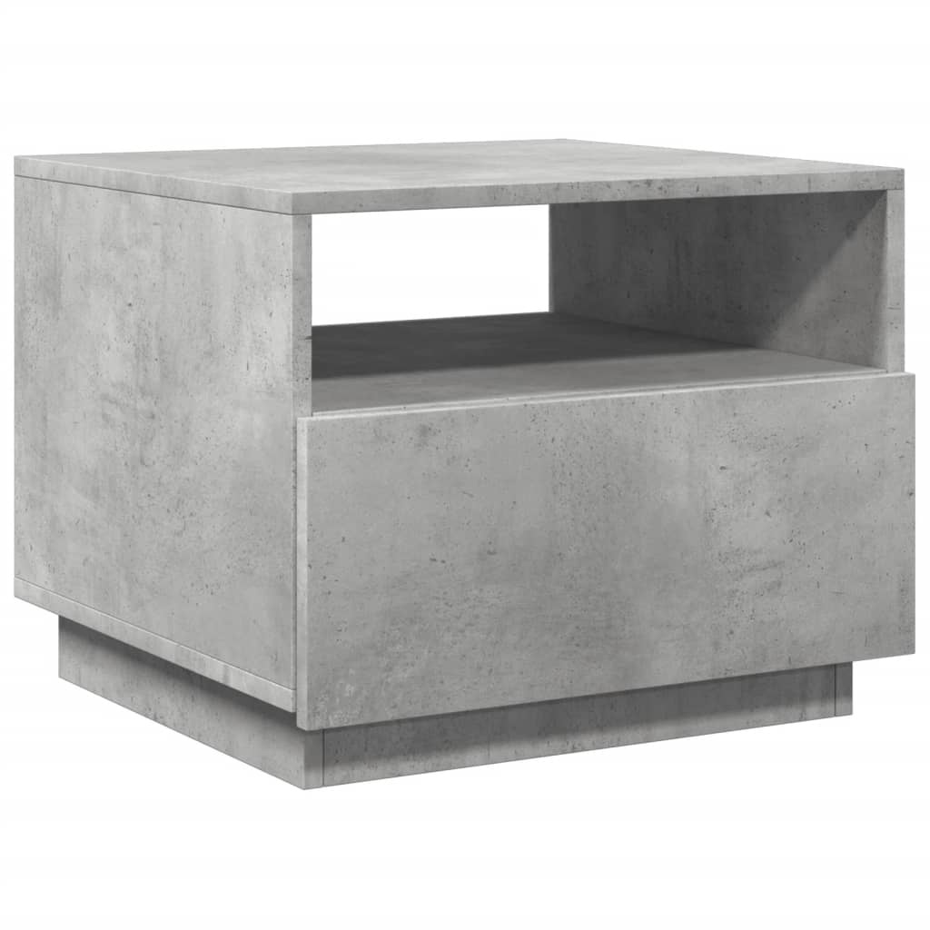VidaXL Salontafel met LED-verlichting 50x49x40 cm betongrijs