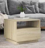 VidaXL Salontafel met LED-verlichting 50x49x40 cm sonoma eikenkleurig