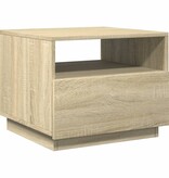 VidaXL Salontafel met LED-verlichting 50x49x40 cm sonoma eikenkleurig