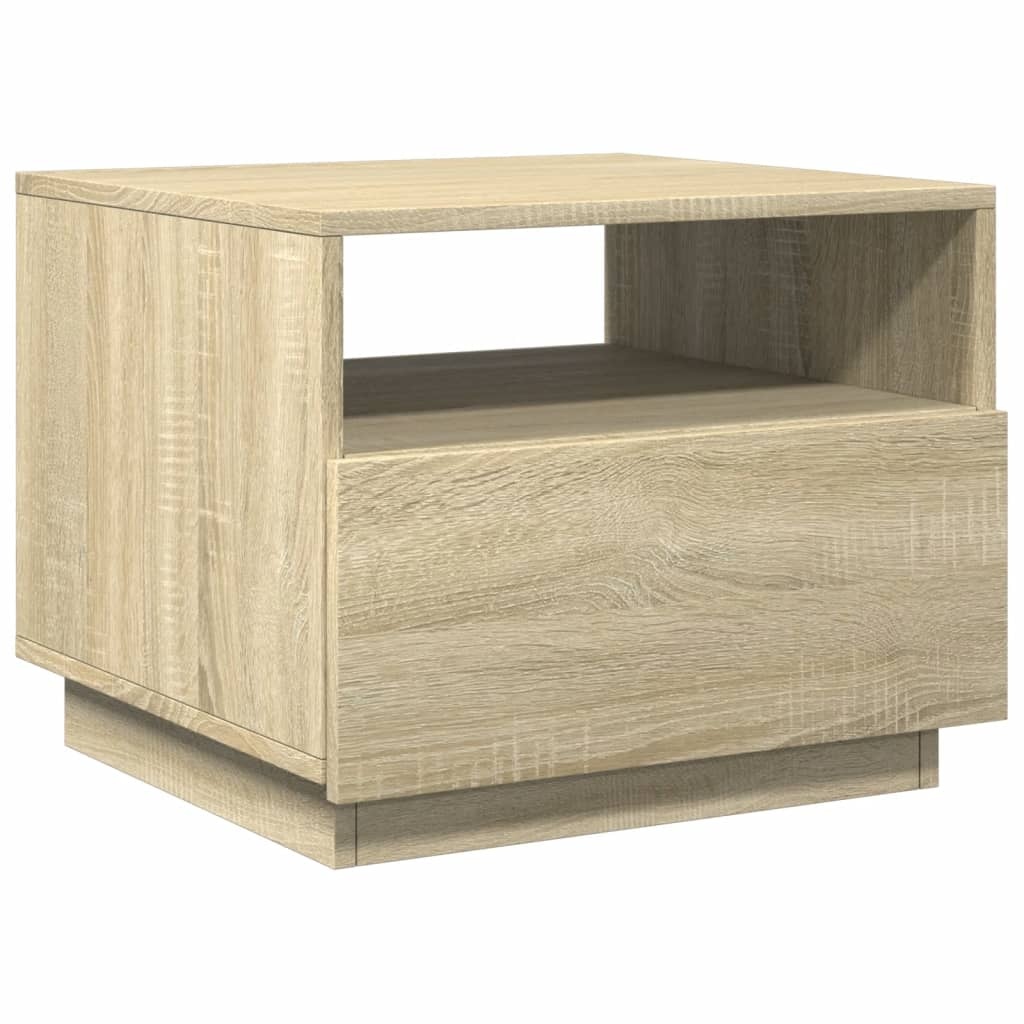 VidaXL Salontafel met LED-verlichting 50x49x40 cm sonoma eikenkleurig