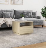 VidaXL Salontafel met LED-verlichting 50x49x40 cm sonoma eikenkleurig